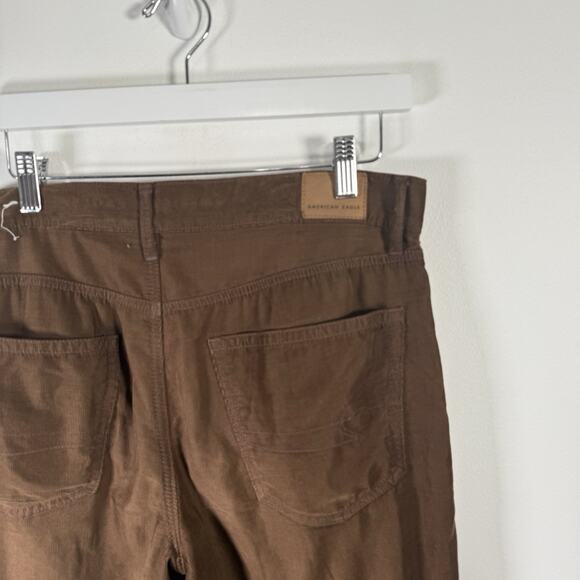 American Eagle Low Rise Skater Jeans Brown Corduroy Baggy Y2K Womens 6 - Picture 6 of 10